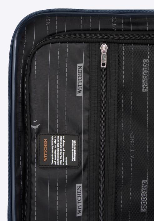 ABS bordázott kézipoggyász bőrönd, sötétkék, 56-3A-315-50, Fénykép 6