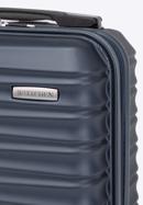 ABS bordázott kézipoggyász bőrönd, sötétkék, 56-3A-315-50, Fénykép 8