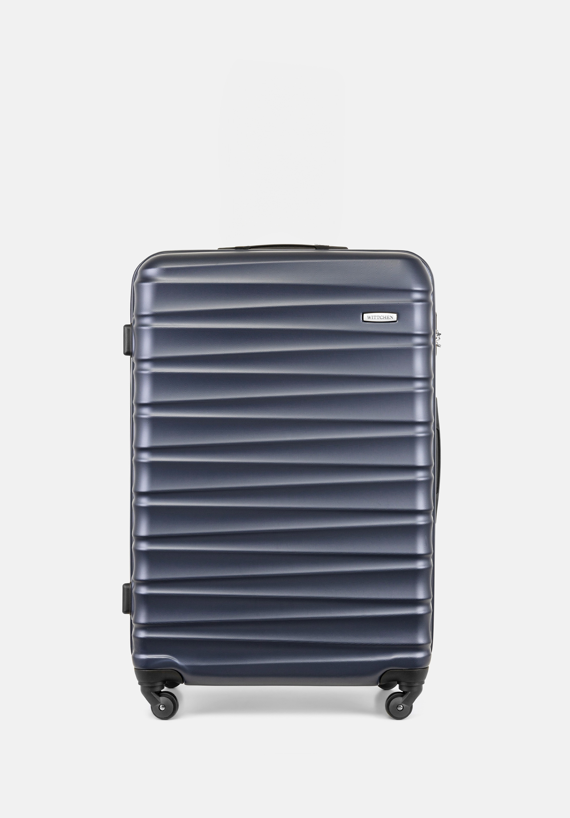 ABS bordázott nagy bőrönd, sötétkék, 56-3A-313-91, Fénykép 1