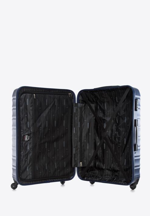 ABS bordázott nagy bőrönd, sötétkék, 56-3A-313-31, Fénykép 5