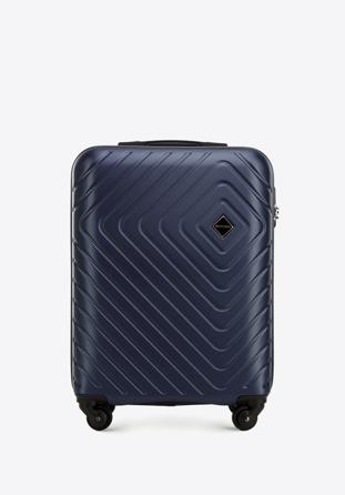ABS Geometrikus kialakítású kabinbőrönd, sötétkék, 56-3A-751-90, Fénykép 1