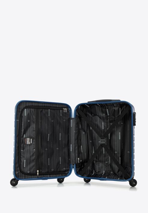 ABS Geometrikus kialakítású kabinbőrönd, sötétkék, 56-3A-751-25, Fénykép 5