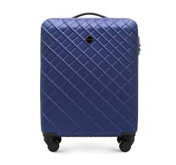ABS kis bőrönd ferde rácsos, sötétkék, 56-3A-551-91, Fénykép 1