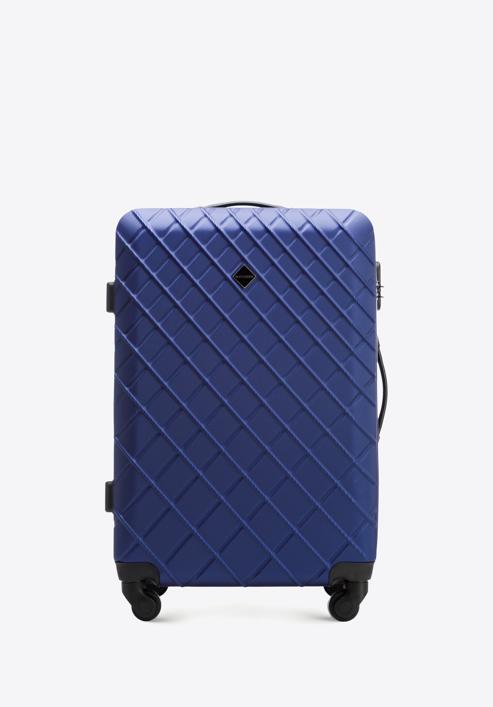 ABS közepes bőrönd ferde ráccsal, sötétkék, 56-3A-552-91, Fénykép 1