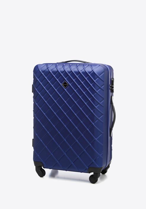 ABS közepes bőrönd ferde ráccsal, sötétkék, 56-3A-552-91, Fénykép 4