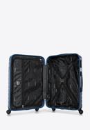 ABS Közepes méretű bőrönd geometriai dombornyomással, sötétkék, 56-3A-752-35, Fénykép 5