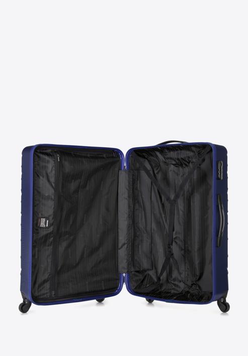 ABS nagy bőrönd ferde ráccsal, sötétkék, 56-3A-553-91, Fénykép 6