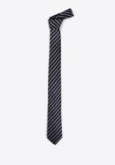 Mintás selyem nyakkendő, sötétkék-bézs, 97-7K-001-X18, Fénykép 2