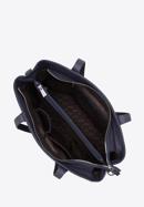 Bőr shopper táska, sötétkék, 97-4E-008-7, Fénykép 4