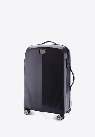 Bőrönd és neszeszer szett polikarbonátból, sötétkék, 56-3P-572_4-90, Fénykép 1