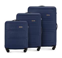 ABS bőrönd szett, sötétkék, 56-3A-63S-90, Fénykép 1