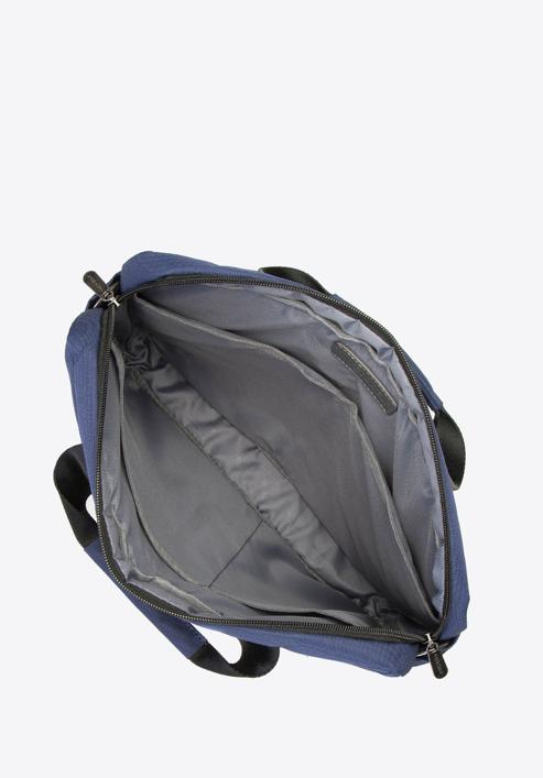 Férfi 13”-es laptop táska kis oldalsó zsebbel, sötétkék, 92-3P-102-17, Fénykép 3