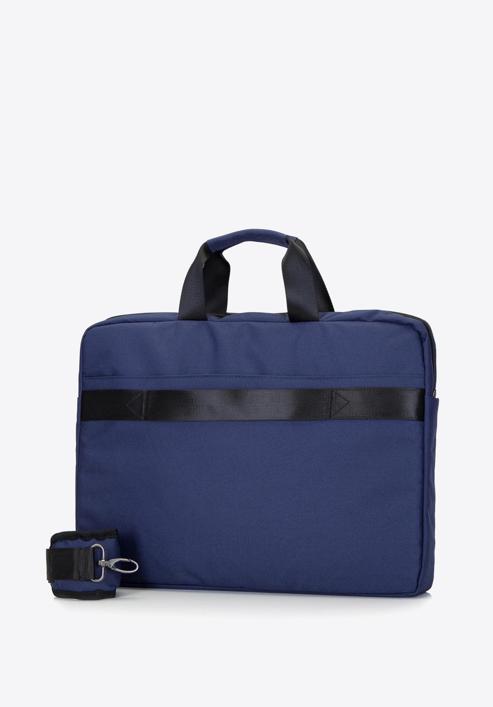 Férfi 17 ”-os laptop táska, nagy oldalsó zsebbel, sötétkék, 92-3P-101-8, Fénykép 2