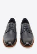 Férfi bőr fűzős cipő, sötétkék, 94-M-516-N-44, Fénykép 3