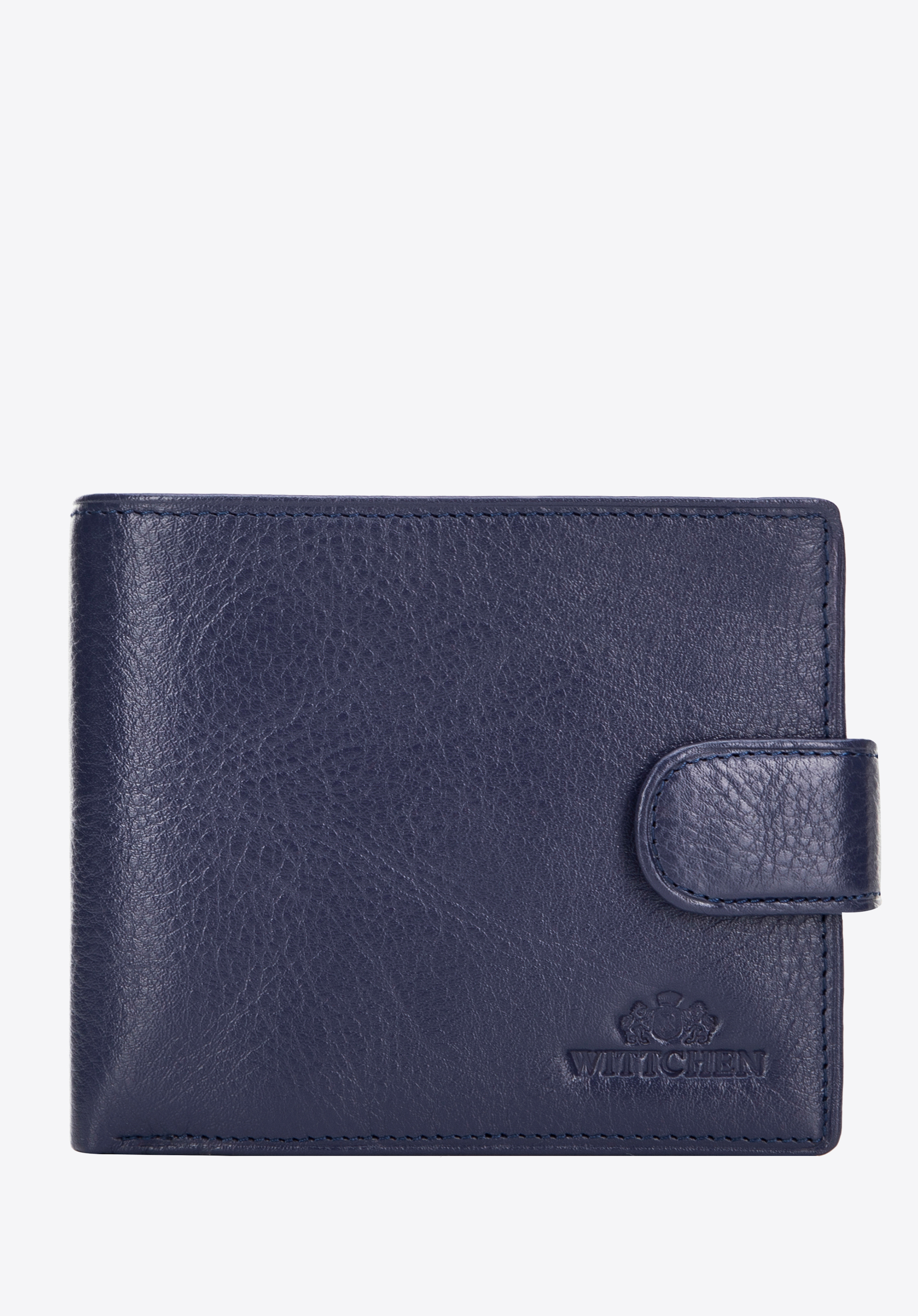 Férfi bőr pénztárca patentzárral, sötétkék, 21-1-125-NL, Fénykép 1