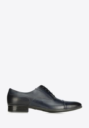 Férfi oxford bőr cipő, sötétkék, 90-M-600-7-45, Fénykép 1