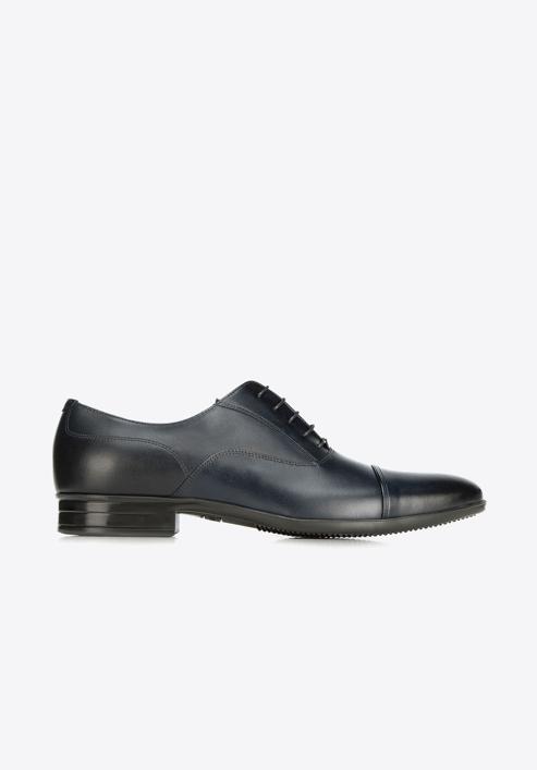 Férfi oxford bőr cipő, sötétkék, 90-M-600-7-45, Fénykép 2