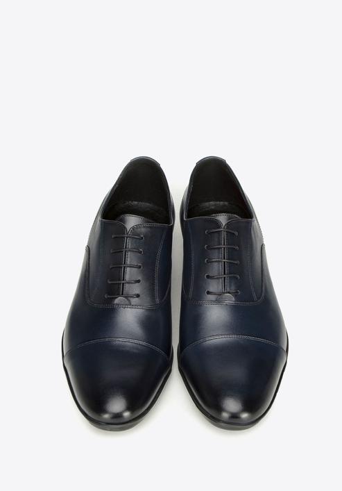 Férfi oxford bőr cipő, sötétkék, 90-M-600-7-45, Fénykép 7