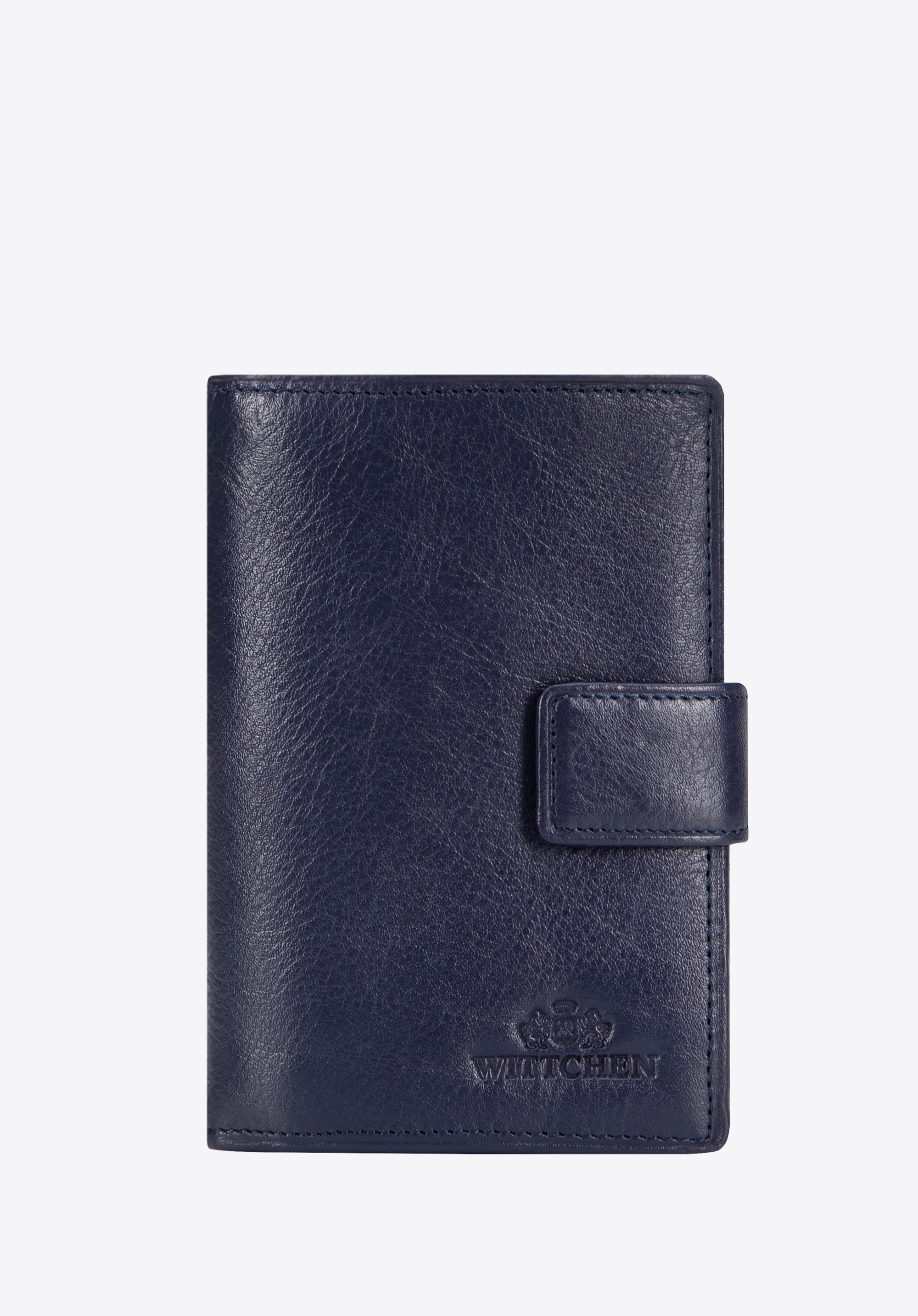 Férfi közepes méretű bőr pénztárca, sötétkék, 21-1-291-NL, Fénykép 1
