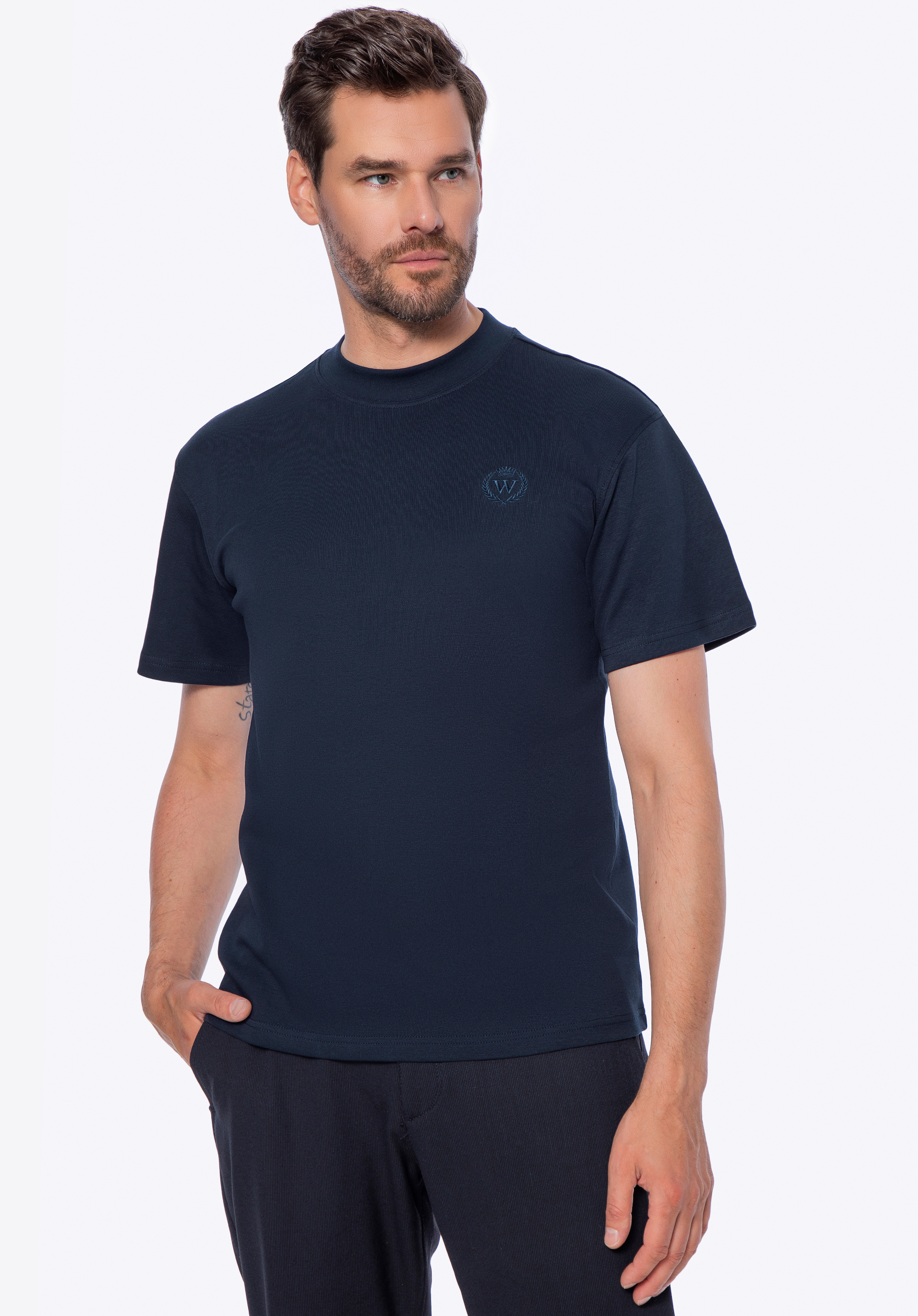 Férfi pamut póló, sötétkék, M0-99-100-N-2XL, Fénykép 1