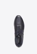 Férfi perforált bőr cipők, sötétkék, 93-M-509-N-40, Fénykép 4