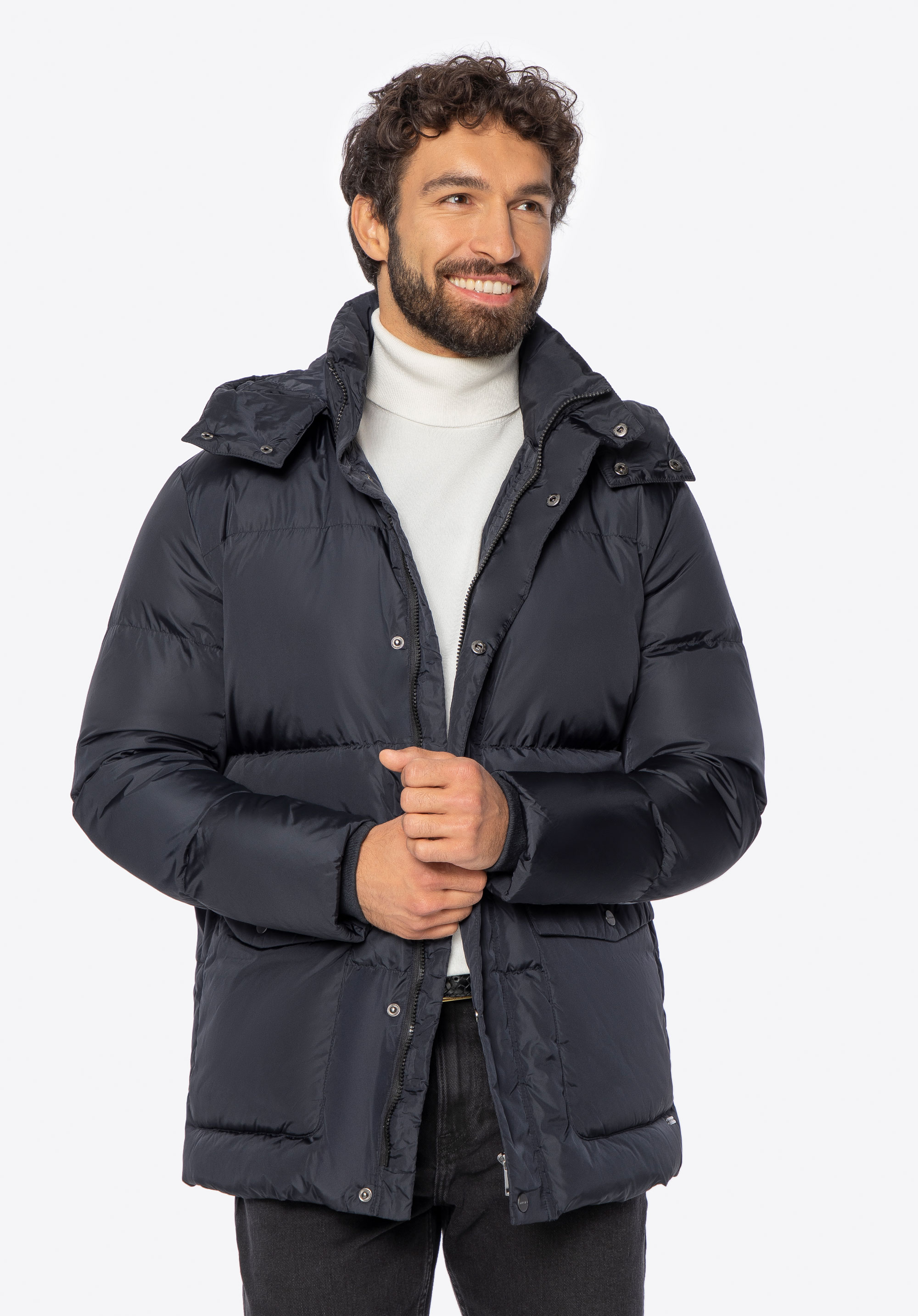 Férfi steppelt dzseki, sötétkék, 99-9D-450-N-XL, Fénykép 1