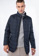 Férfi steppelt nylon kabát, sötétkék, 97-9D-450-1-XL, Fénykép 3