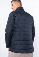 Férfi steppelt nylon kabát, sötétkék, 97-9D-450-1-XL, Fénykép 5