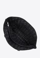 Jacquard és bőr shopper táska, sötétkék, 95-4-901-N, Fénykép 4