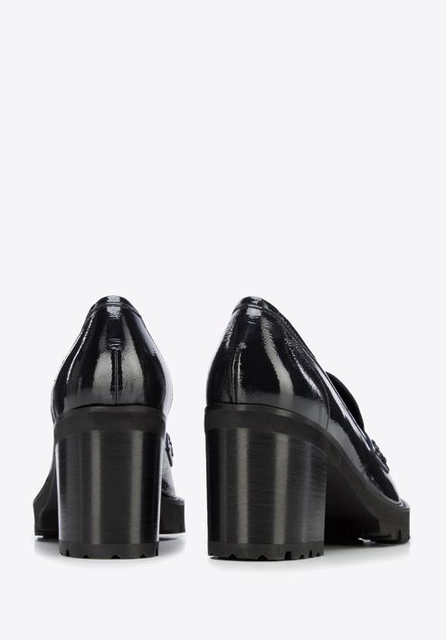 Lakkbőr platform cipő, sötétkék, 96-D-105-1-39_5, Fénykép 5
