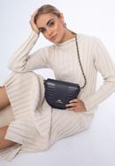 Női texturált bőr crossbody táska, sötétkék, 97-4E-004-7, Fénykép 15