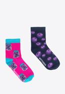 Áfonyamintás női zokni – 2 páros szett, sötétkék-rózsaszín, 95-SD-004-X1-38/40, Fénykép 1