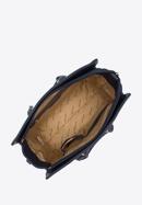 Saffiano textúrájú műbőr táska, sötétkék, 97-4Y-219-F, Fénykép 3