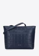Steppelt női bőr shopper táska, sötétkék, 95-4E-657-7, Fénykép 1