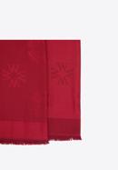 Női monogramos szövésű selyemsál, sötétvörös, 93-7F-008-4, Fénykép 4