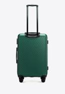 Közepes méretű bőrönd ABS-ből átlós vonalakkal, sötétzöld, 56-3A-742-80, Fénykép 3