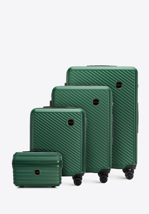 Bőröndszett ABS anyagból, sötétzöld, 56-3A-74K-85, Fénykép 1
