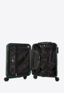 Kabinbőrönd ABS-ből átlós vonalakkal, sötétzöld, 56-3A-741-10, Fénykép 5