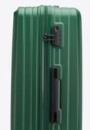Nagy bőrönd ABS-ből átlós vonalakkal, sötétzöld, 56-3A-743-80, Fénykép 7