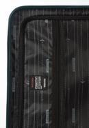 Nagy bőrönd ABS-ből átlós vonalakkal, sötétzöld, 56-3A-743-80, Fénykép 8
