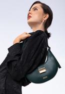 Műbőr mini bagett táska, sötétzöld, 97-4Y-209-1, Fénykép 15