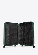 Nagy bőrönd ABS-ből átlós vonalakkal, sötétzöld, 56-3A-743-80, Fénykép 5