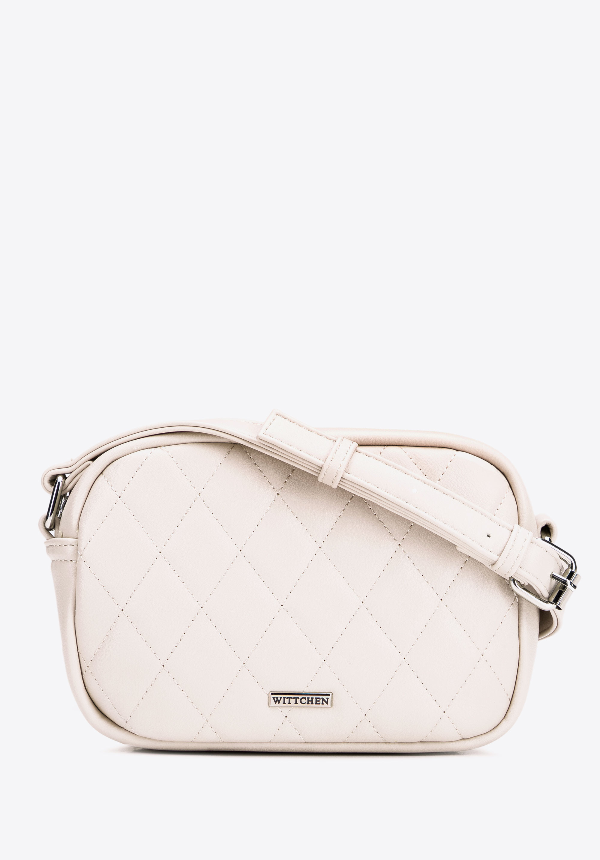 Dámská crossbody kabelka z umělé kůže, špinavě bílá, 100-4Y-230-0, Obrázek 1