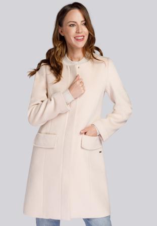 Dámský kabát, špinavě bílá, 93-9W-702-0-3XL, Obrázek 1