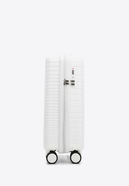 Kabinové zavazadlo z polypropylénu s lesklými pruhy, špinavě bílá, 56-3T-161-35, Obrázek 2