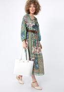 Klasická dámská kabelka z ekologické kůže, špinavě bílá, 98-4Y-213-1, Obrázek 15