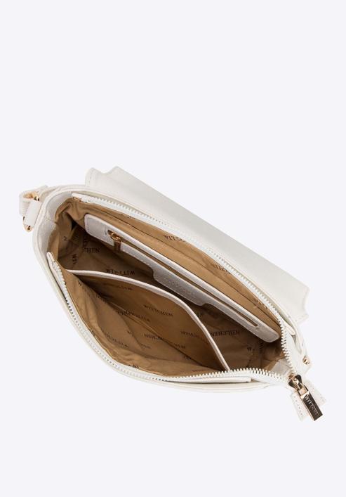 Klasická malá dámská kabelka z ekologické kůže, špinavě bílá, 98-4Y-215-0, Obrázek 3