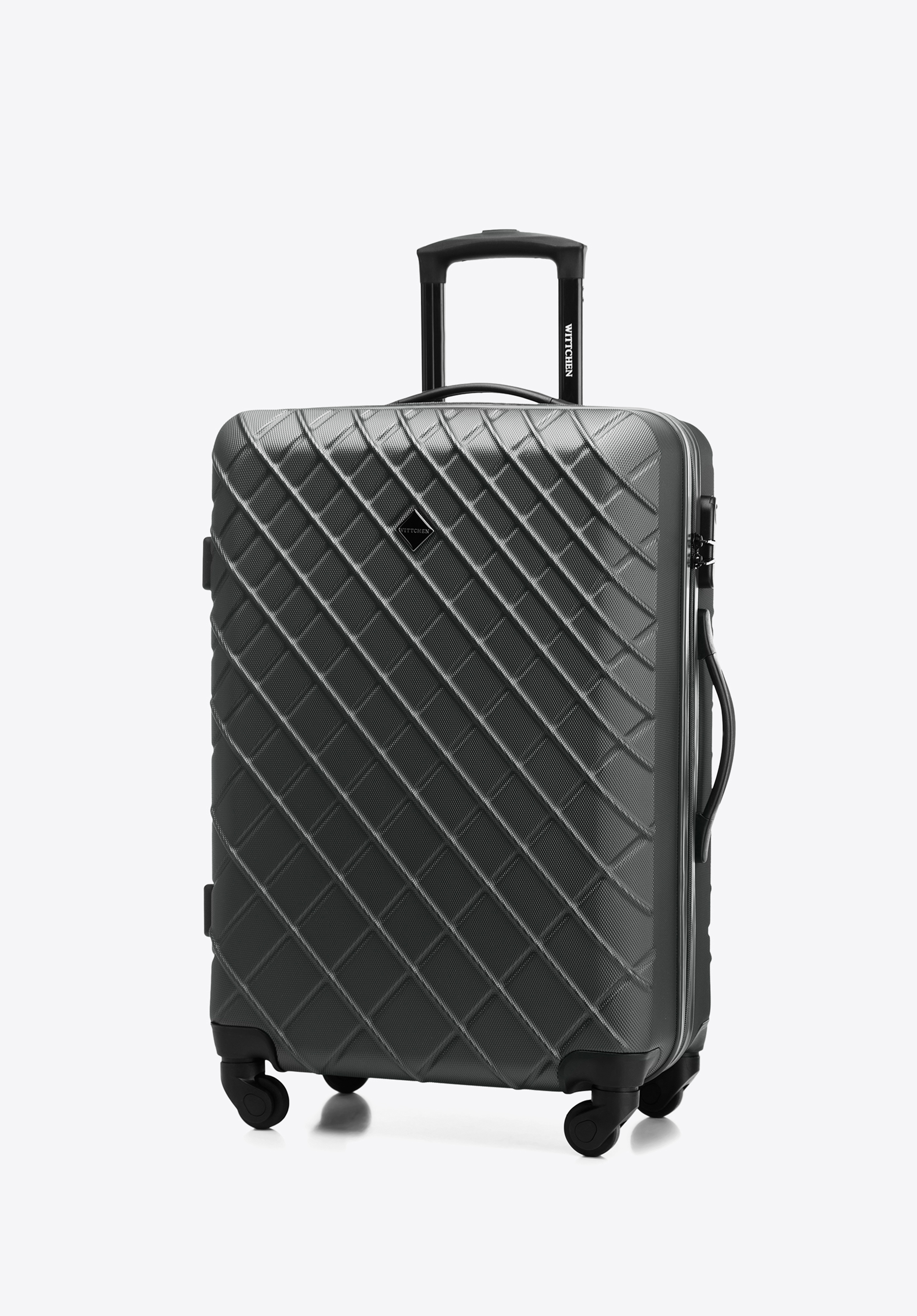 ABS-Kofferset mit Design, Stahl - schwarz, 56-3A-55S-11, Bild 1