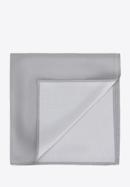 Jednobarevný hedvábný kapesníček, stříbrno-černá, 96-7P-001-7, Obrázek 1