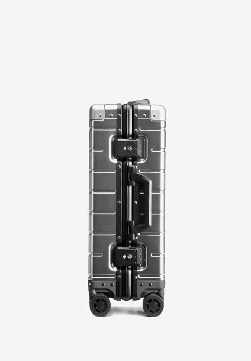 Kabinový cestovní kufr, stříbrno-černá, 56-3H-101-12, Obrázek 2